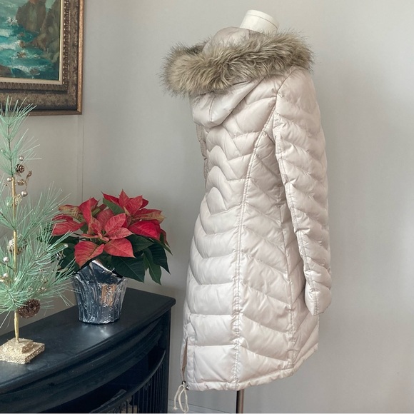 Laundry Down Midi Coat Puffer Jacket in Beige - Picture 4 of 8